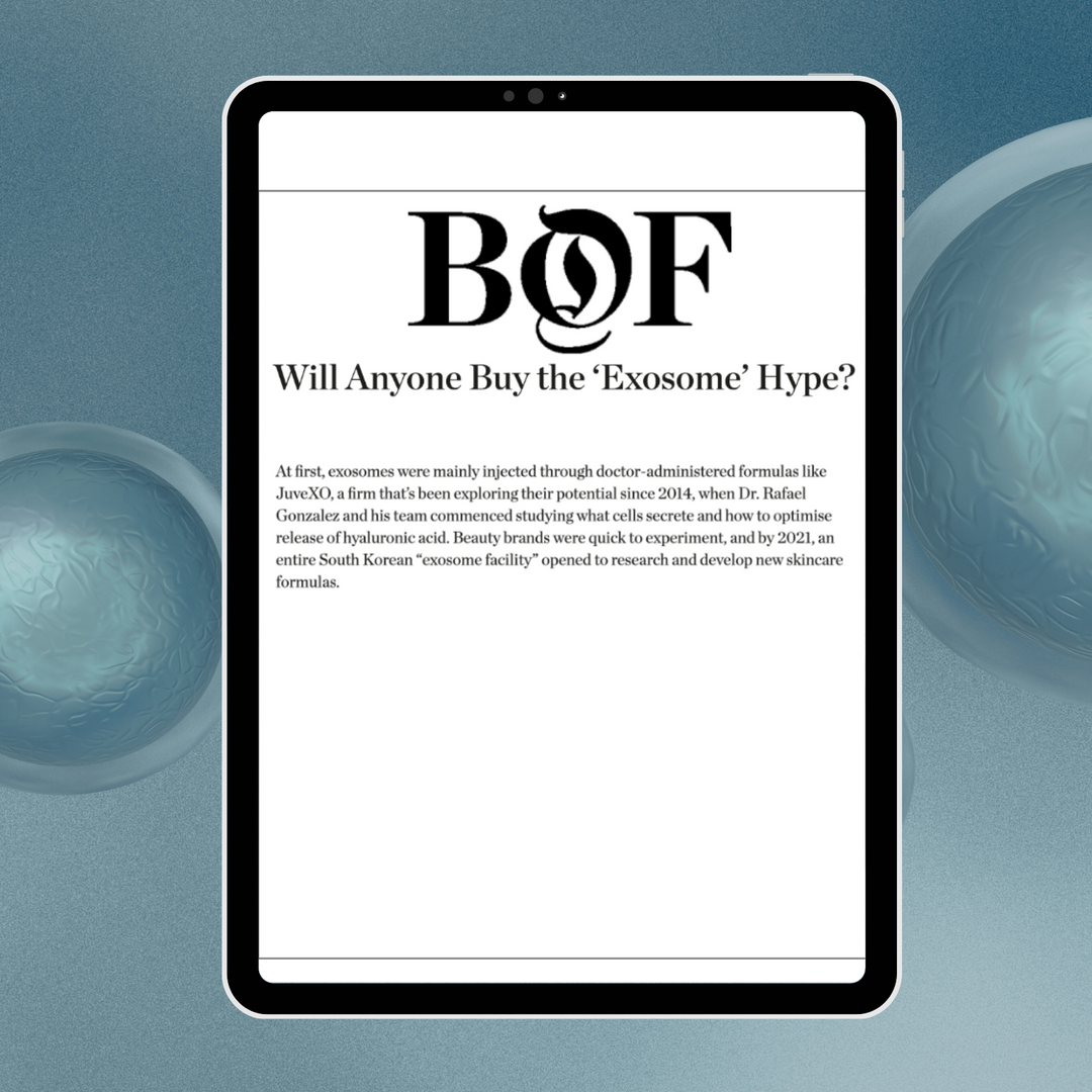 Business of Fashion Highlights JuveXO®’s Leadership in Exosome Research